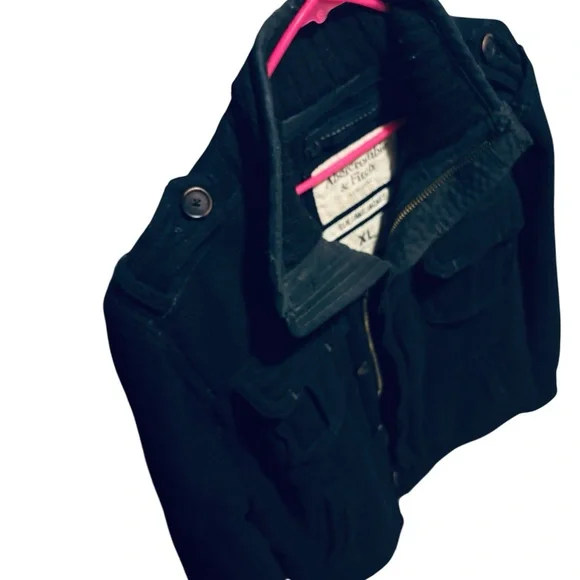 Abercrombie & Fitch Men's Black Military Jacket - Picture 3 of 3